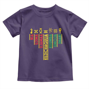 African American 7 Principles Of Kwanzaa Toddler T Shirt TS09 Purple Print Your Wear