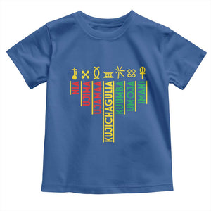 African American 7 Principles Of Kwanzaa Toddler T Shirt TS09 Royal Blue Print Your Wear