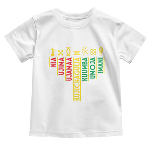 African American 7 Principles Of Kwanzaa Toddler T Shirt TS09 White Print Your Wear