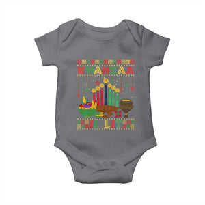 African American Kwanzaa Is Lit Baby Onesie TS09 Charcoal Print Your Wear