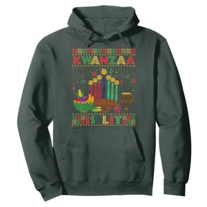 African American Kwanzaa Is Lit Hoodie TS09 Dark Forest Green Print Your Wear