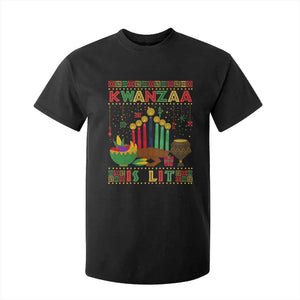 African American Kwanzaa Is Lit T Shirt For Kid TS09 Black Print Your Wear
