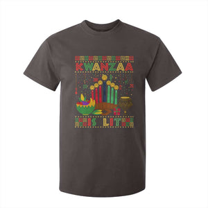 African American Kwanzaa Is Lit T Shirt For Kid TS09 Dark Chocolate Print Your Wear