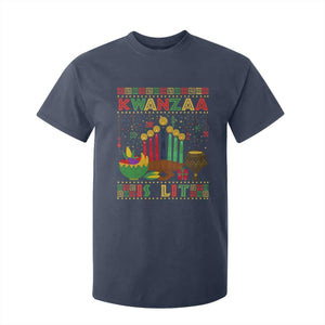 African American Kwanzaa Is Lit T Shirt For Kid TS09 Navy Print Your Wear