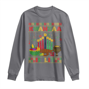 African American Kwanzaa Is Lit Long Sleeve Shirt TS09 Charcoal Print Your Wear