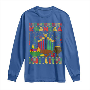 African American Kwanzaa Is Lit Long Sleeve Shirt TS09 Royal Blue Print Your Wear