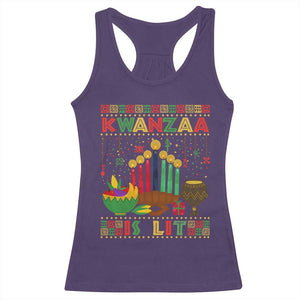 African American Kwanzaa Is Lit Racerback Tank Top TS09 Purple Print Your Wear