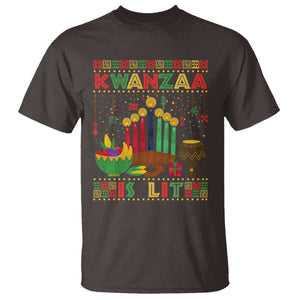 African American Kwanzaa Is Lit T Shirt TS09 Dark Chocolate Print Your Wear