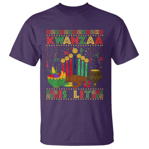 African American Kwanzaa Is Lit T Shirt TS09 Purple Print Your Wear