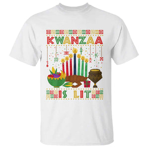 African American Kwanzaa Is Lit T Shirt TS09 White Print Your Wear