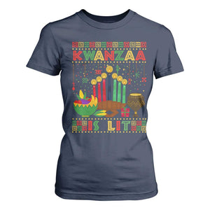 African American Kwanzaa Is Lit T Shirt For Women TS09 Navy Print Your Wear