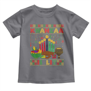 African American Kwanzaa Is Lit Toddler T Shirt TS09 Charcoal Print Your Wear