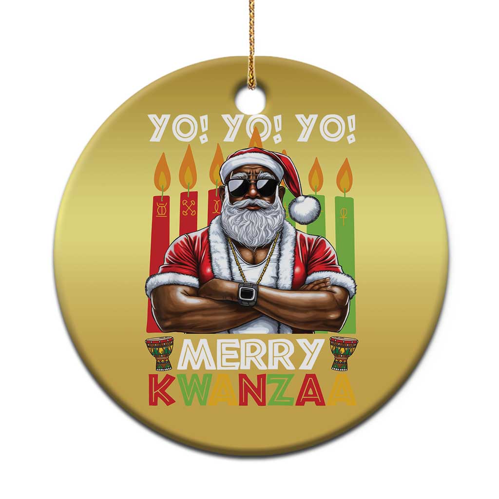 Merry Kwanzaa Christmas Ornament African American Santa Black Christmas TS09 Print Your Wear