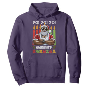 Merry Kwanzaa Hoodie African American Santa Black Christmas TS09 Purple Print Your Wear