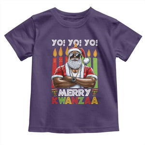 Merry Kwanzaa Toddler T Shirt African American Santa Black Christmas TS09 Purple Print Your Wear