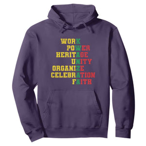 Kwanzaa Hoodie Work Power Heritage Unity Organize Celebration Faith TS09 Purple Print Your Wear