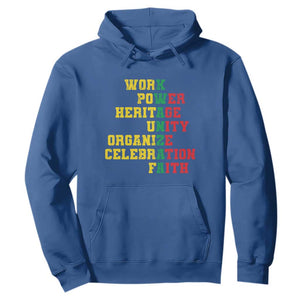 Kwanzaa Hoodie Work Power Heritage Unity Organize Celebration Faith TS09 Royal Blue Print Your Wear