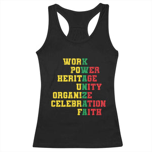 Kwanzaa Racerback Tank Top Work Power Heritage Unity Organize Celebration Faith TS09 Black Print Your Wear