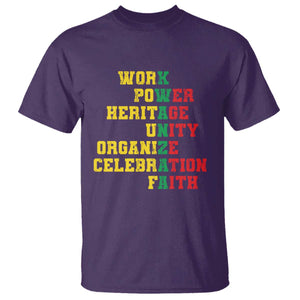 Kwanzaa T Shirt Work Power Heritage Unity Organize Celebration Faith TS09 Purple Print Your Wear