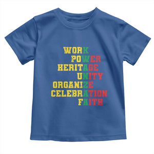 Kwanzaa Toddler T Shirt Work Power Heritage Unity Organize Celebration Faith TS09 Royal Blue Print Your Wear