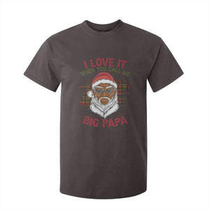 African American Santa Kwanzaa T Shirt For Kid I Love It When You Call Me Big Papa TS09 Dark Chocolate Print Your Wear