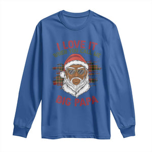 African American Santa Kwanzaa Long Sleeve Shirt I Love It When You Call Me Big Papa TS09 Royal Blue Print Your Wear