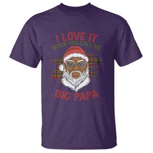 African American Santa Kwanzaa T Shirt I Love It When You Call Me Big Papa TS09 Purple Print Your Wear