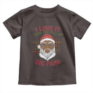 African American Santa Kwanzaa Toddler T Shirt I Love It When You Call Me Big Papa TS09 Dark Chocolate Print Your Wear