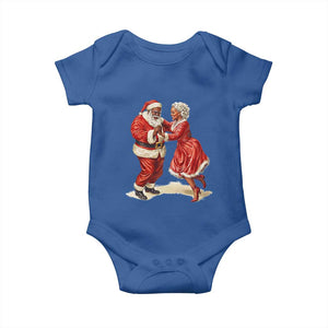 African American Christmas Baby Onesie Black Santa Mr Mrs Claus Dancing TS09 Royal Blue Print Your Wear