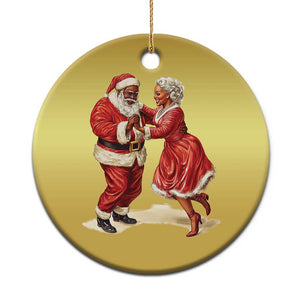 African American Xmas Christmas Ornament Black Santa Mr Mrs Claus Dancing TS09 Print Your Wear