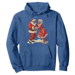 African American Christmas Hoodie Black Santa Mr Mrs Claus Dancing TS09 Royal Blue Print Your Wear