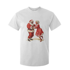 African American Christmas T Shirt For Kid Black Santa Mr Mrs Claus Dancing TS09 White Print Your Wear