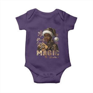 Xmas Melanin Black Girl Magic Baby Onesie TS09 Purple Print Your Wear