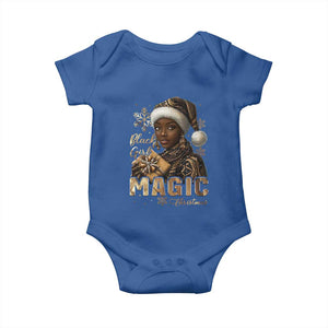 Xmas Melanin Black Girl Magic Baby Onesie TS09 Royal Blue Print Your Wear