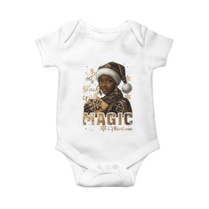 Xmas Melanin Black Girl Magic Baby Onesie TS09 White Print Your Wear