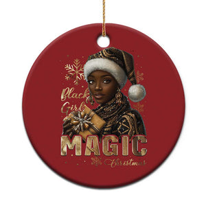 Xmas Melanin Black Girl Magic Christmas Ornament TS09 Print Your Wear