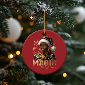 Xmas Melanin Black Girl Magic Christmas Ornament TS09 Print Your Wear