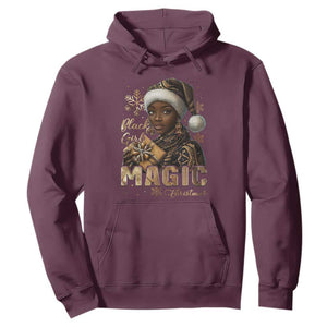 Xmas Melanin Black Girl Magic Hoodie TS09 Maroon Print Your Wear