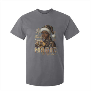Xmas Melanin Black Girl Magic T Shirt For Kid TS09 Charcoal Print Your Wear