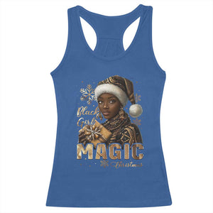 Xmas Melanin Black Girl Magic Racerback Tank Top TS09 Royal Blue Print Your Wear