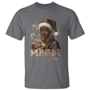 Xmas Melanin Black Girl Magic T Shirt TS09 Charcoal Print Your Wear