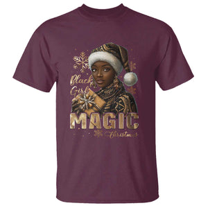 Xmas Melanin Black Girl Magic T Shirt TS09 Maroon Print Your Wear