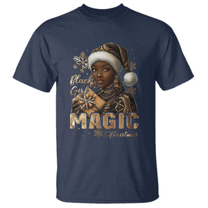 Xmas Melanin Black Girl Magic T Shirt TS09 Navy Print Your Wear