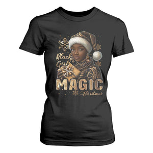 Xmas Melanin Black Girl Magic T Shirt For Women TS09 Black Print Your Wear