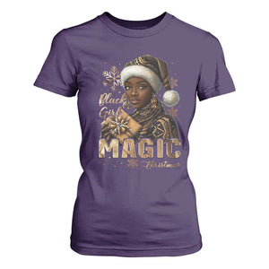 Xmas Melanin Black Girl Magic T Shirt For Women TS09 Purple Print Your Wear