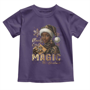 Xmas Melanin Black Girl Magic Toddler T Shirt TS09 Purple Print Your Wear