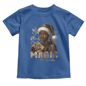 Xmas Melanin Black Girl Magic Toddler T Shirt TS09 Royal Blue Print Your Wear