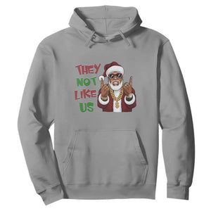 Funny Xmas Hiphop Black Santa Hoodie They Not Like Us African American Christmas TS09 Sport Gray Print Your Wear