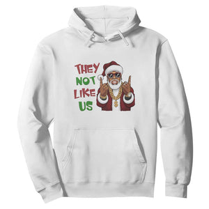 Funny Xmas Hiphop Black Santa Hoodie They Not Like Us African American Christmas TS09 White Print Your Wear