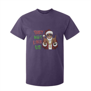 Funny Xmas Hiphop Black Santa T Shirt For Kid They Not Like Us African American Christmas TS09 Purple Print Your Wear